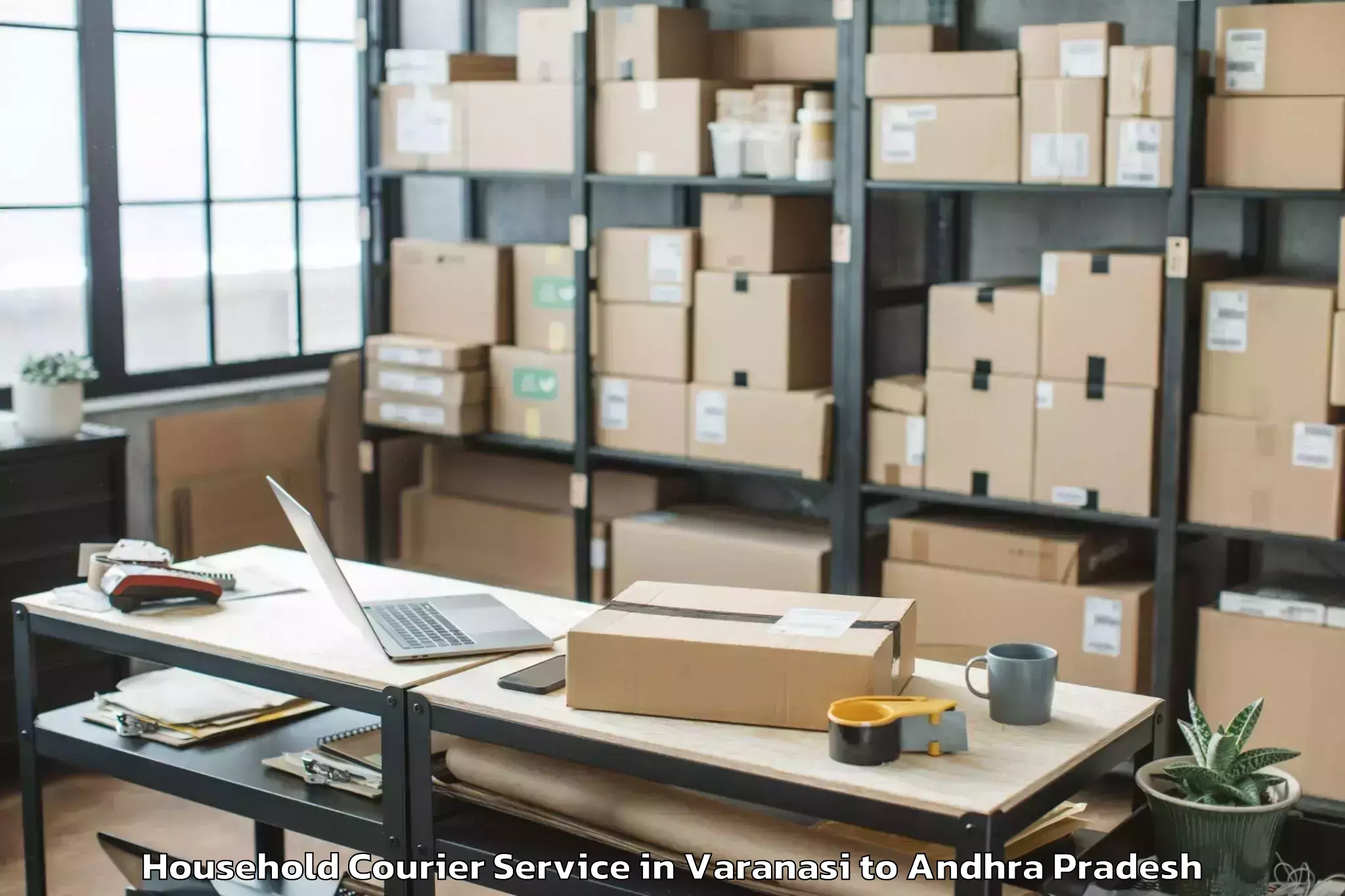 Affordable Varanasi to Thullur Household Courier